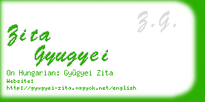 zita gyugyei business card