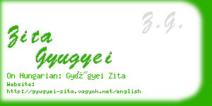 zita gyugyei business card